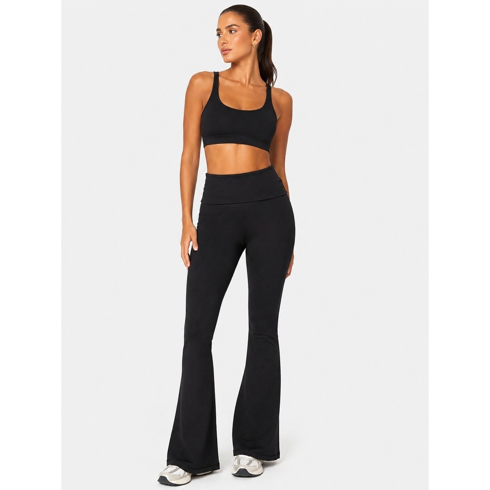 Yogalicious Lux Florence Flare Pant Black High Rise Yoga Leggings S